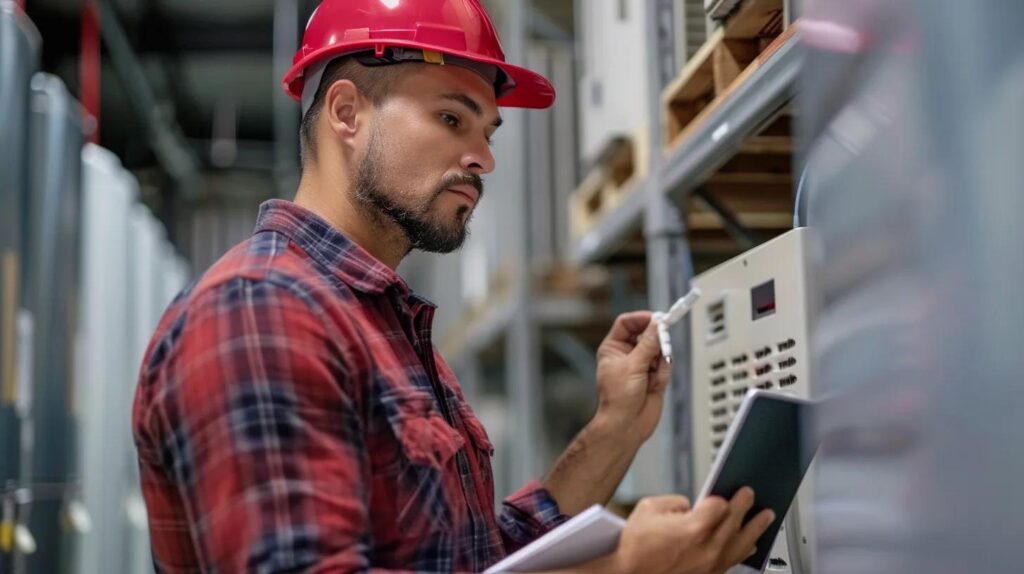 technician answering Questions About Fall HVAC Maintenance in Hialeah