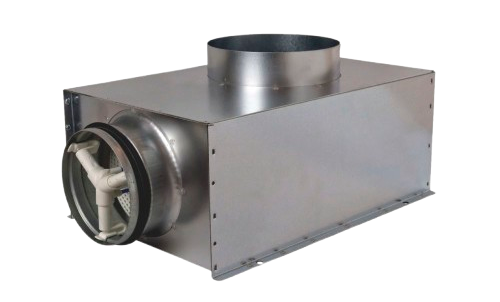 Zoning systems in Hialeah, FL: This image shows a metal HVAC duct component. It is for zoning systems and air distribution solutions.