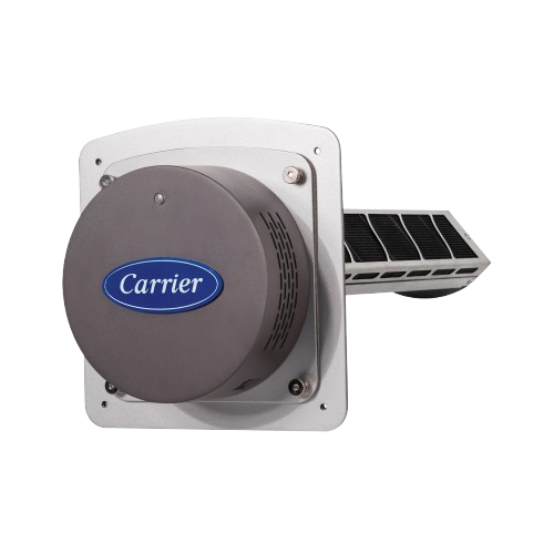 High-performance carbon air purifier for indoor air quality, the UVCAPXX2015 by Carrier, designed to remove pollutants for cleaner air in Miami, FL.